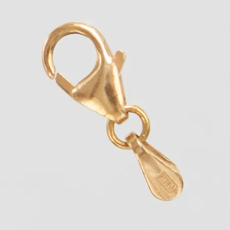 Lås karbinhake längd: ca.15mm 18K Vikt: 0,5 g