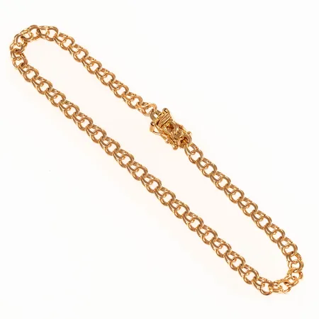Armband Bismarck längd 18cm bredd 3,4mm kistlås 18K 4,1g.
