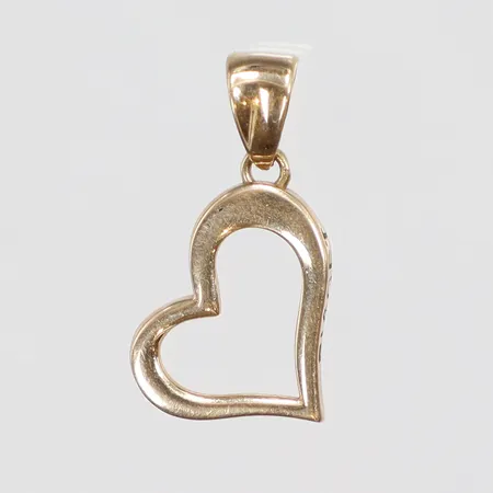 Hänge hjärta 12x19mm inklusive hängöglan 18K Vikt: 1 g