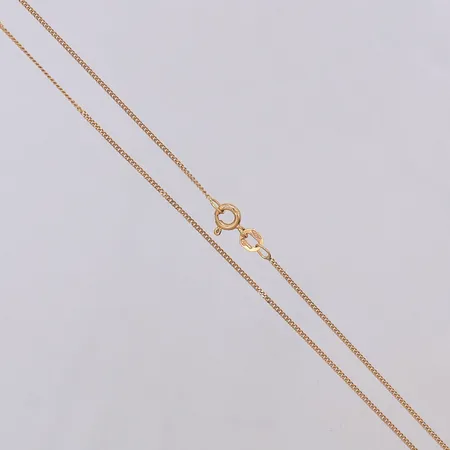 Kedja Pansar 50cm bredd 1mm, ojämn, 18K Vikt: 1,9 g