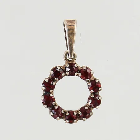 Hänge med granater 20x11,3mm förgylld silver 925/1000 Vikt: 0,7 g