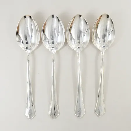 4 Bordsskedar Chippendale 18,2cm GEWE silver 830/1000 Vikt: 168,5 g
