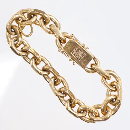 Armband Ankarlänk 18,5cm bredd 10mm med extra hängögla KEAB 18K Vikt: 75 g