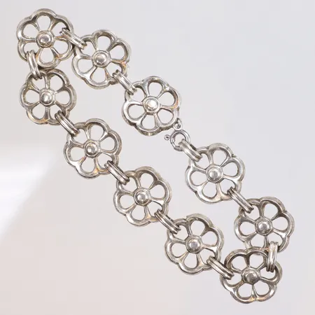 Armband, längd 19cm, bredd 15mm, 925/1000 silver Vikt: 10,8 g