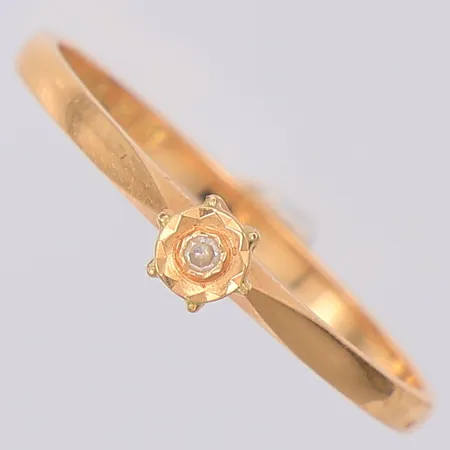 Ring diamant ca 0,01ct stl:17¼, 18K Vikt: 1,3 g