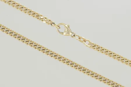 Halskedja pansar, längd 44 cm, bredd 3,5 mm, 18K, 22,4 gr  Vikt: 22,4 g