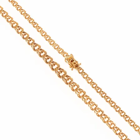 Collier Bismarck längd 45,5cm bredd 3,7-6,2mm kistlås 18K 15,3g.