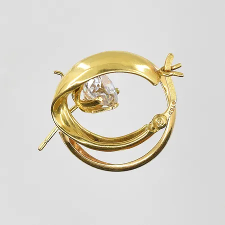Diverse defekt guld med stenar, 18K. Vikt: 2,4 g