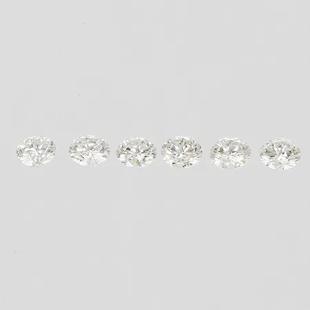 Lösa diamanter ca 6x0,04ct W/Si