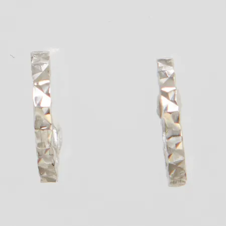 Örhängen creoler Ø10,4mm, bredd: 1,5mm, GHA, vitguld, 18K Vikt: 0,8 g