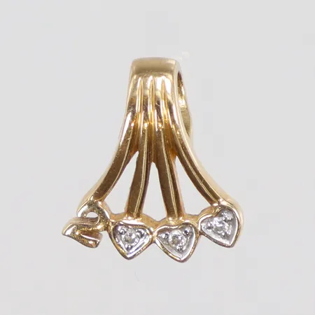 Hänge "2000" med diamanter 3xca0,01ct 12x14mm 18K Vikt: 1,4 g
