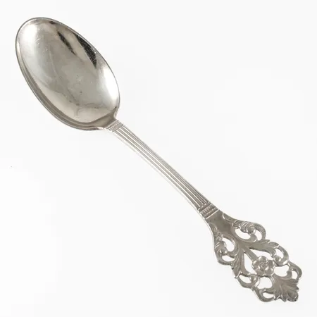 6 kaffeskedar Vikingros längd 114mm, ojämnheter, bruksslitage, silver 830/1000 57,8g. 