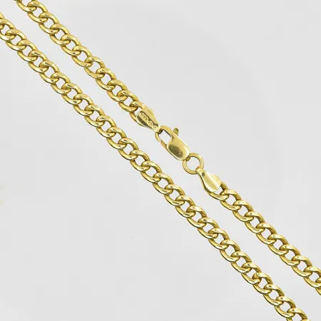 Kedja Pansar längd 51cm bredd 5mm, ihåliga länkar, 18K. Vikt: 18,1 g