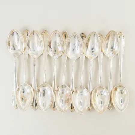 12 Kaffeskedar 12,2cm CGH silver 830/1000 Vikt: 209,8 g