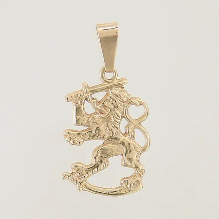Hänge finska lejonet 25x13mm 14K Vikt: 1,4 g