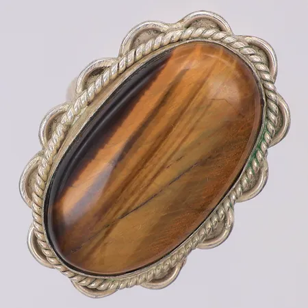 Ring tigeröga stl:17¾, metall
