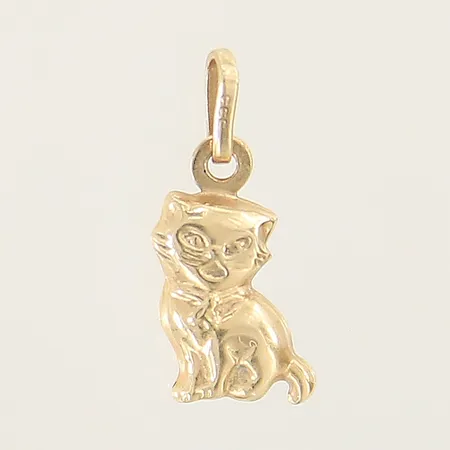 Hänge katt 17x6mm 18K Vikt: 0,5 g