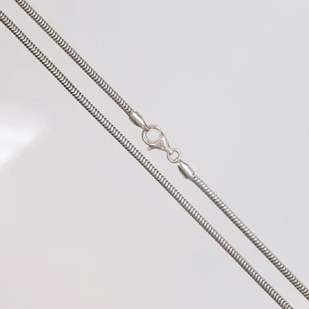 Halskedja Ormlänk, längd 43cm, bredd 2mm, 925/1000 silver Vikt: 6,3 g