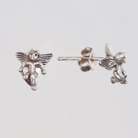 Ett par örhängen med änglar, 14x9mm, 925/1000 silver Vikt: 1,1 g