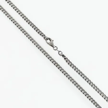 Kedja Pansar längd 50cm bredd 4,2mm, Guldfynd, lätt oxiderat silver 925/1000 23,6g. 