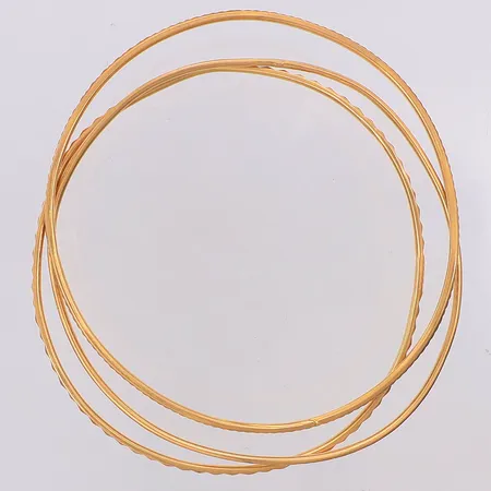 3 Armringar Ø ca65mm, skeva, 21K Vikt: 20,6 g