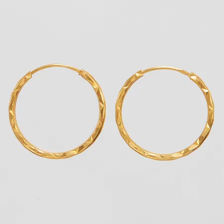 Örhängen creoler Øca.20mm, bredd: 1,5mm, 18K Vikt: 1,5 g