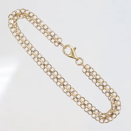 Armband X-länk 18cm bredd 5mm spår av lödning/lagning 18K Vikt: 5,1 g