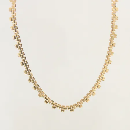 Collier längd 43cm bredd 6,3mm 18K Vikt: 20,5 g