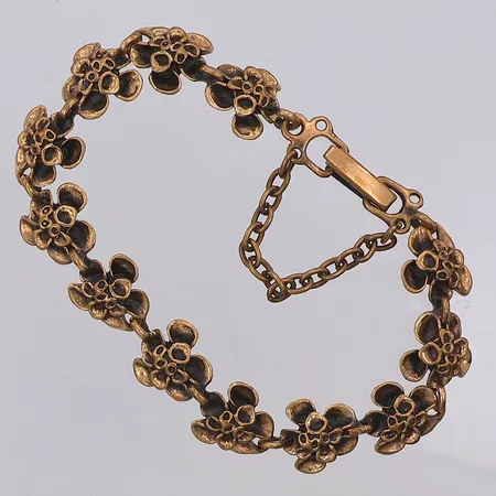 Armband Renlav av Hannu Ikonen längd ca 17cm bredd 13mm, brons
