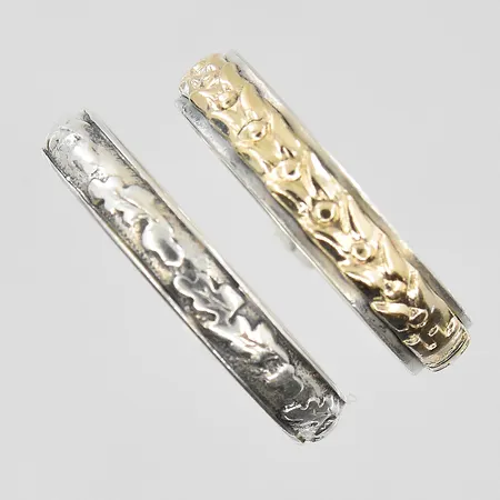2 ringar stl:17¾-20¼ bredd 4-5mm, silver. Vikt: 7,3 g