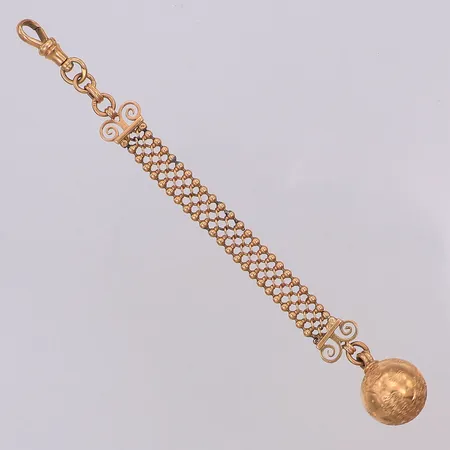 Chatelaine 11,8cm, tennlagningar, 18K Vikt: 9,5 g