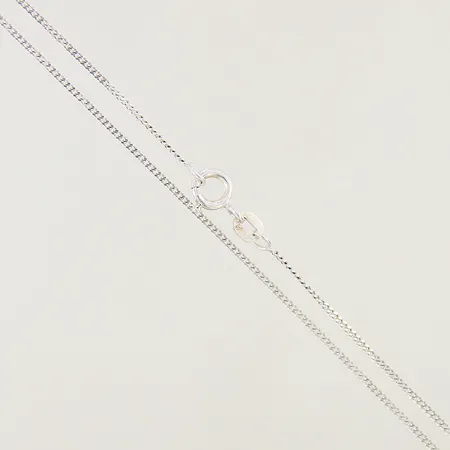 Kedja Pansar Guldfynd längd 42cm bredd 1,3mm skeva länkar silver 925/1000  Vikt: 1,8 g