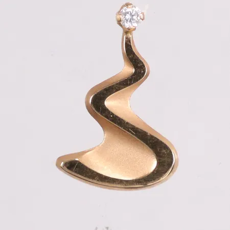 Hänge Pernilla Wiberg med vit sten, Alton längd 1,8cm bredd 12,0mm 18K Vikt: 0,7 g