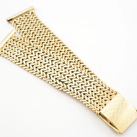 Klocklänk 18k bredd: 16mm längd 18cm Vikt: 46,7 g