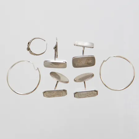 Diverse silver defekt, personlig gravyr, 830/1000 Vikt: 24,3 g