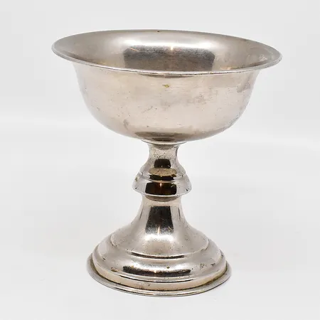 Skål på fot Skultuna 1611 höjd 12cm Ø 11cm försilvrad bruksskick