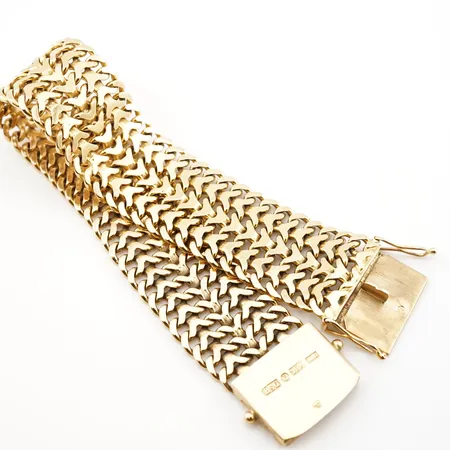 Armband fiskben 18cm bredd: 18,8mm 18k Vikt: 48,1 g