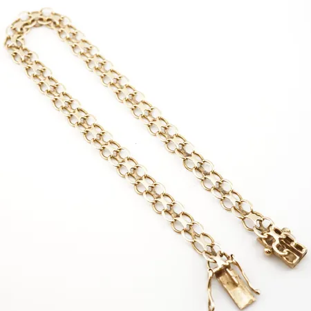 Armband x-länk 18k 20,5cm bredd: 6mm, slitet Vikt: 7,2 g