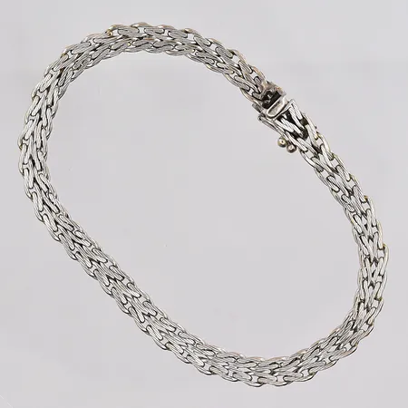 Armband vitguld längd 18,5cm bredd 5mm UnoAErre 18K Vikt: 12,8 g