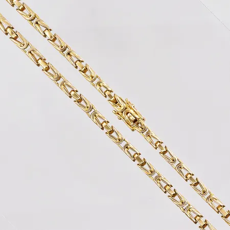 Kedja Kejsarlänk längd 62cm bredd 4mm 18K Vikt: 62 g