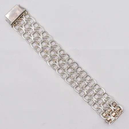 Armband längd 20cm bredd 30,5mm Jo-Ans Guld AB silver 830/1000 Vikt: 74,8 g
