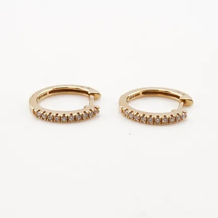 Örhängen med diamanter Efva Attling 18k, bredd1,5mm, Ø12mm original etui Vikt: 1,4 g