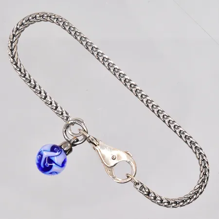 Armband med en berlock längd 19cm bredd 2,8mm silver 925/1000 Vikt: 12,5 g