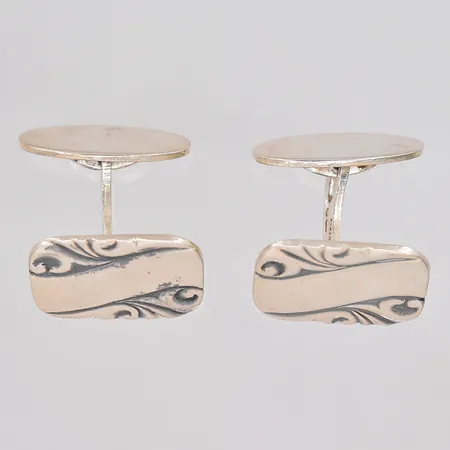 Manschettknappar ca 14x19mm silver 830/1000 Vikt: 9,4 g