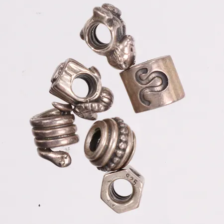 6 berlocker Pandora silver 925/1000 Vikt: 18,3 g