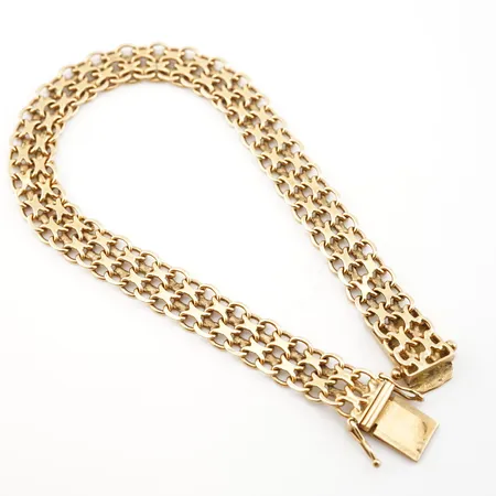 Armband x-länk 18k 20cm, bredd: 8,7mm Vikt: 17,6 g