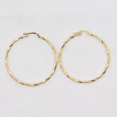 Örhängen Ø 43mm bredd 1,8mm ihåliga 18K Vikt: 1,8 g