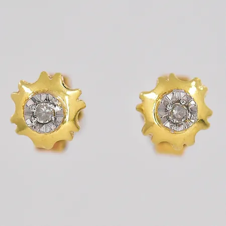 Örhängen Ø 5,3mm via stenar 14K Vikt: 1,1 g
