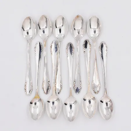 10 Moccaskedar modell Haga längd 11cm silver 830/1000 etui medföljer Vikt: 96,6 g