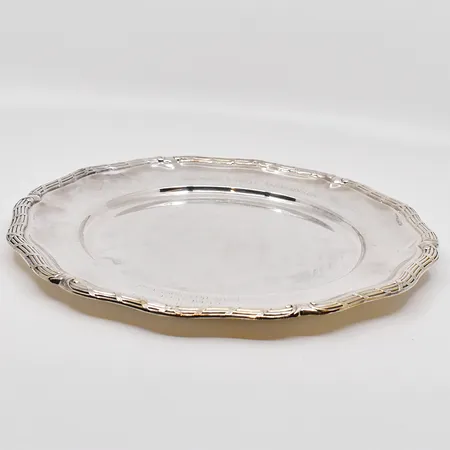 Fat Ø 24cm personlig gravyr silver 830/1000 Vikt: 332 g